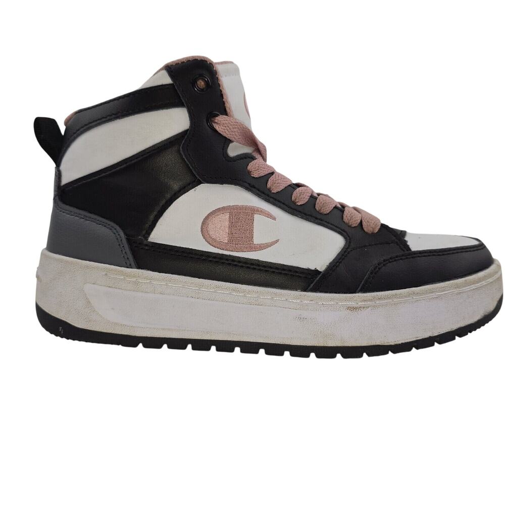 Champion Shoes Womens Size 7W Drome Hi Cb White/Lilac/Black CAS10137W